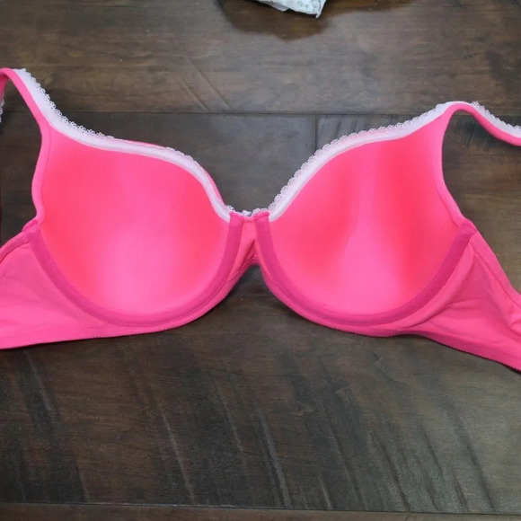 Victoria's Secret florescent pink lined demi bra 34D - Picture 3 of 11